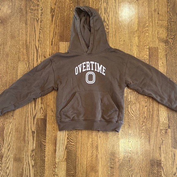 Overtime Boys Brown Hoodie Size Youth Medium